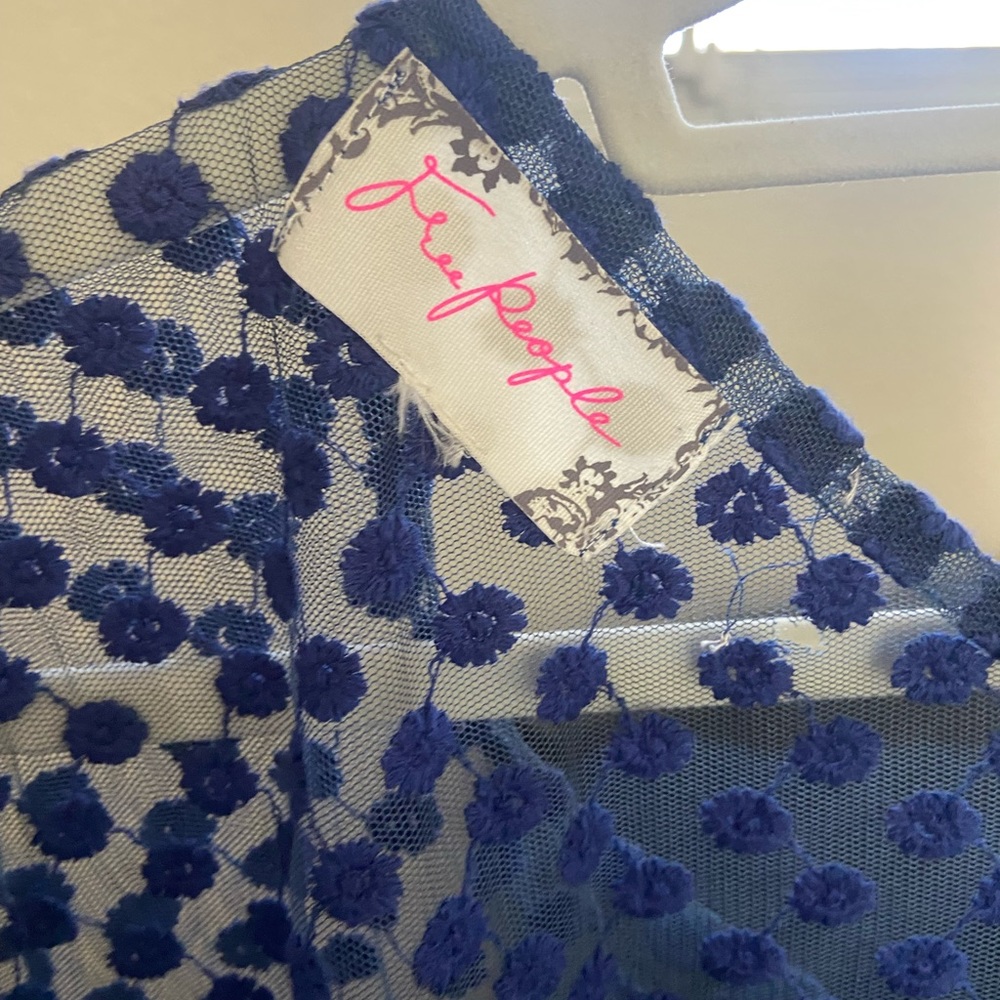 Free People Blue Poncho